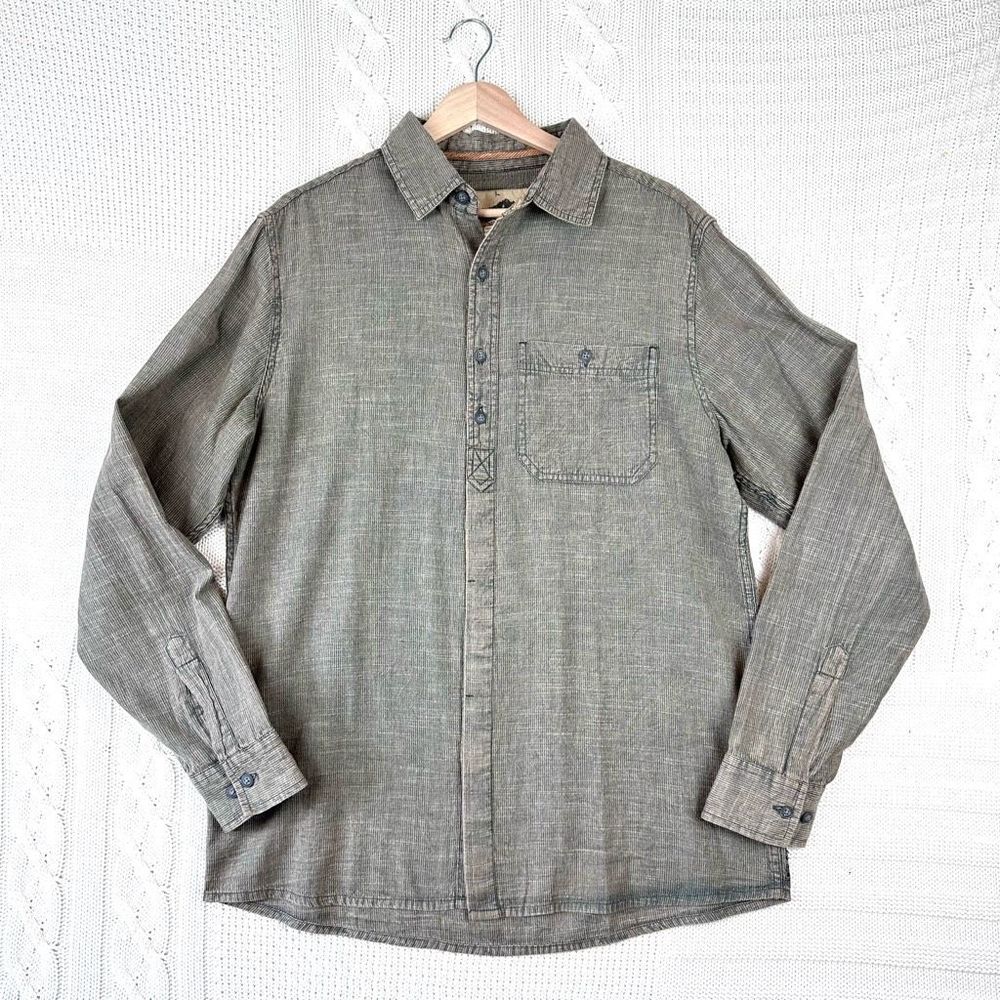 Gramicci Brown Striped Long Sleeve Button Down Shirt Size M